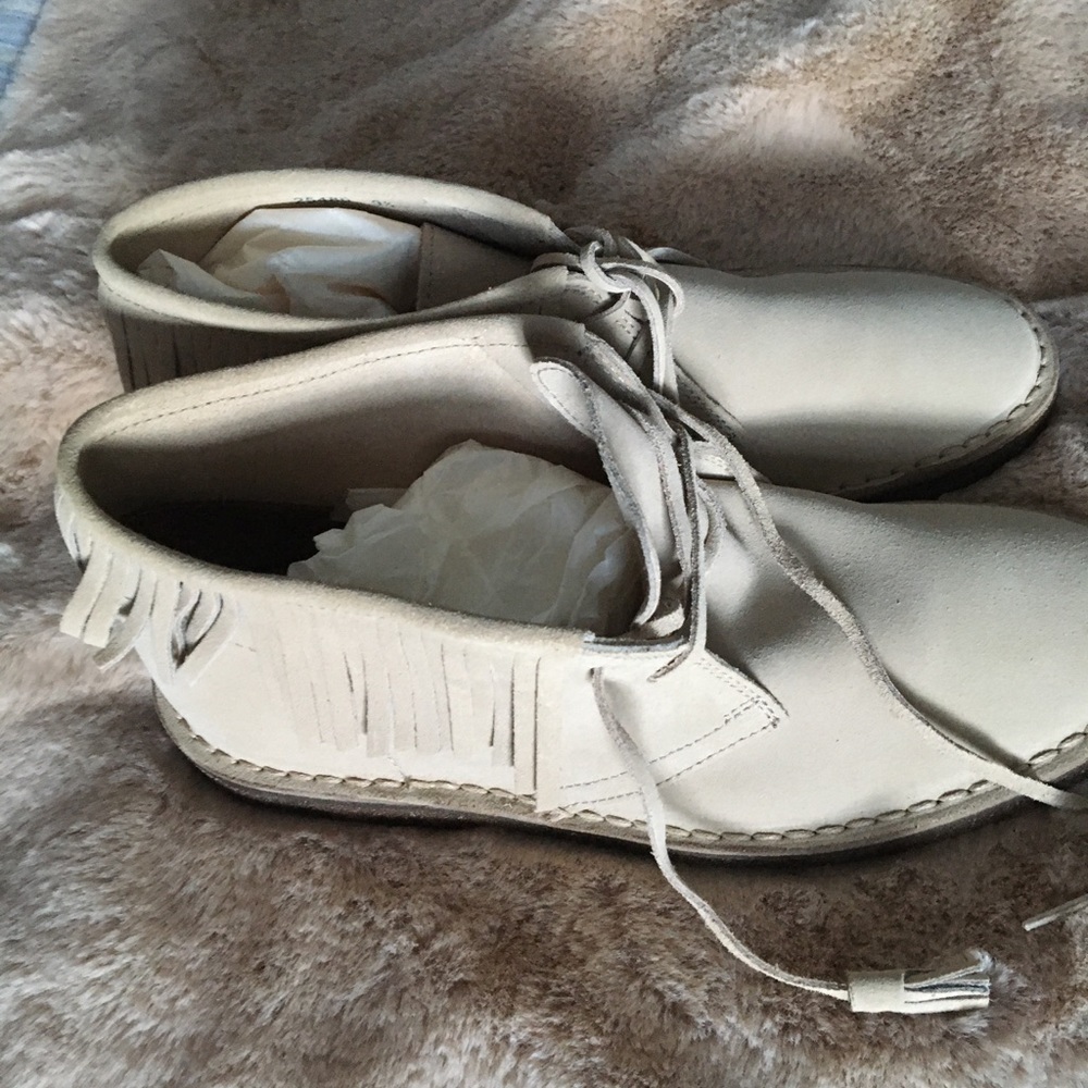 J. Crew suede fringed MacAlister
